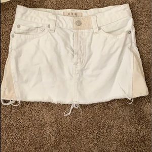 White denim mini skirt free people